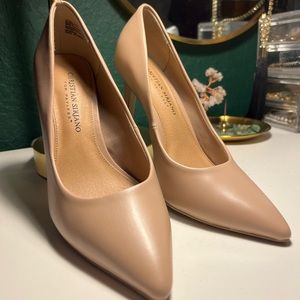 Christian Siriano Nude Heels Size: 6 1/2W
